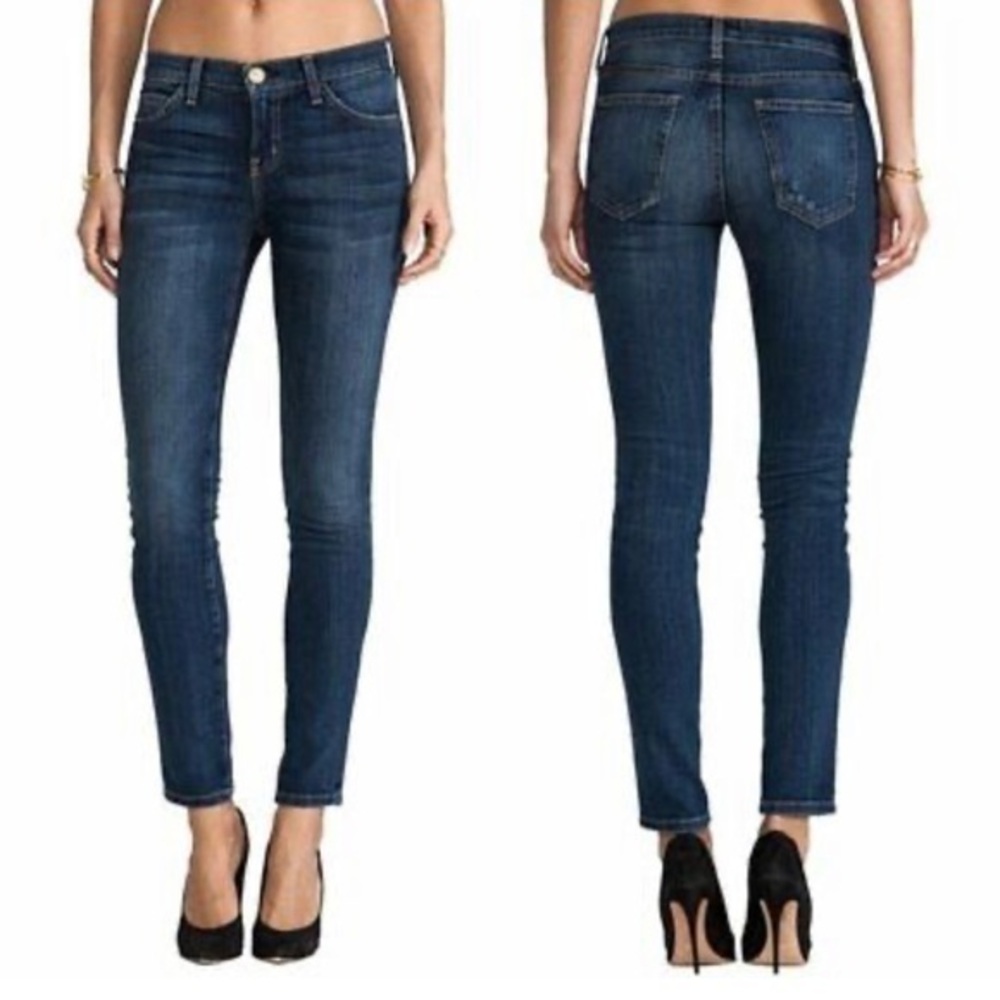 Current Elliott dark blue skinny jeans